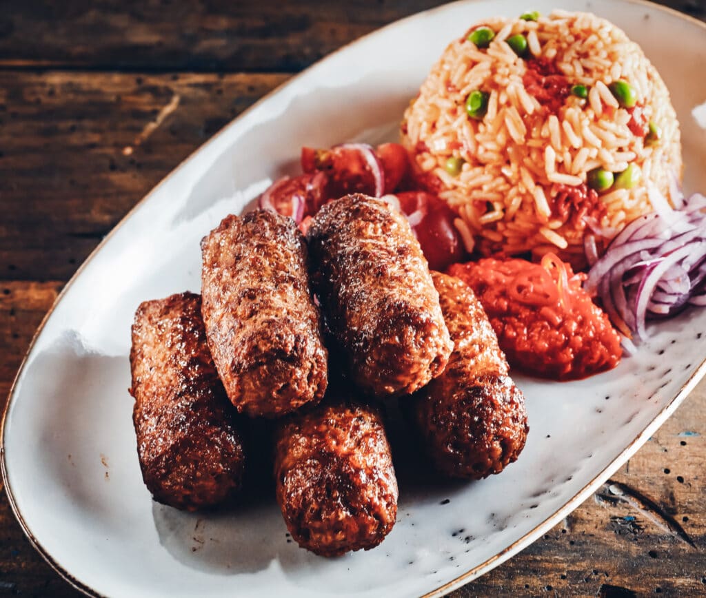 Hackfleisch-Gewürz: auf diesem Bild sieht man Cevapcici, dafür haben wir ein Komplett Präparat