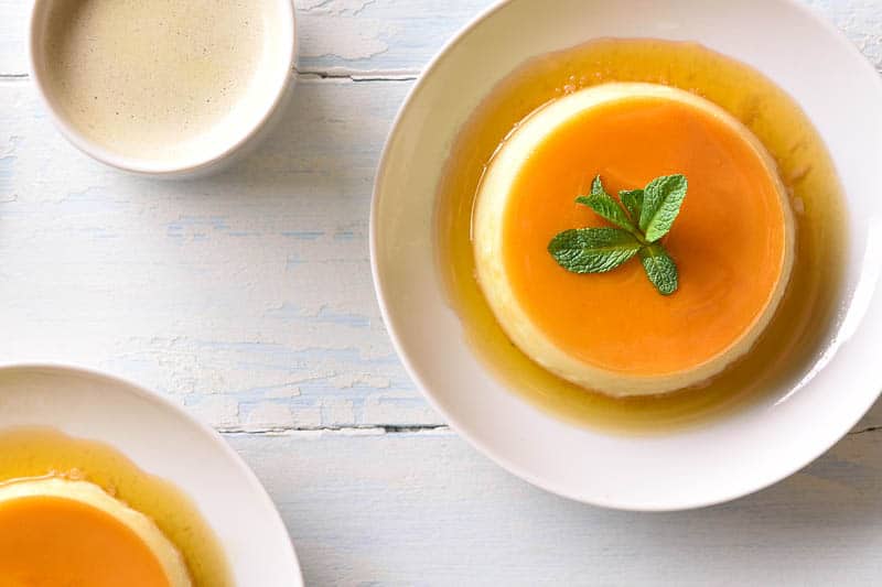 Saisonale Desserts: dieses Bild zeigt einen Orangen Pudding