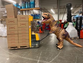 Ein Dinosaurier im Lager